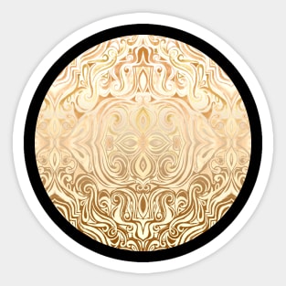 Tribal Swirl Pattern in Neutral Tan and Cream Sticker